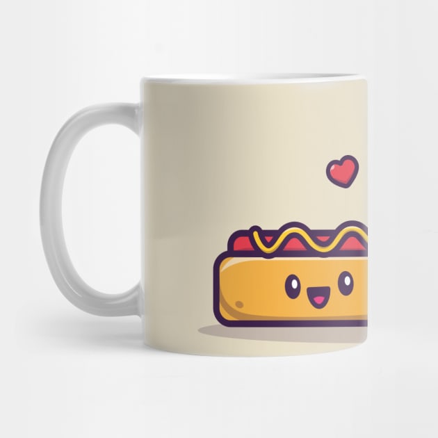 Cute Hotdog With Coffee by Catalyst Labs